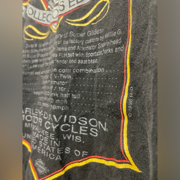 Vintage 90s Harley Davidson motorcycle tee shirt. single stitch made in the USA - Picture 5 of 9
